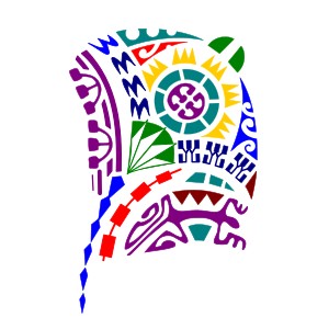 Polynesian style manta tattoo for the
hand